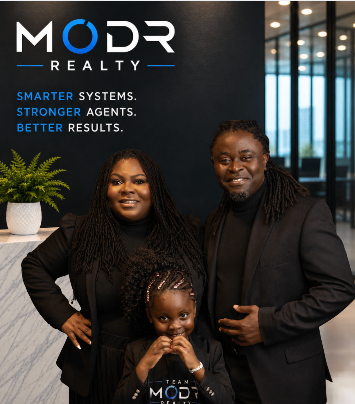 Mika, Ola and Moriah together at MODR Realty